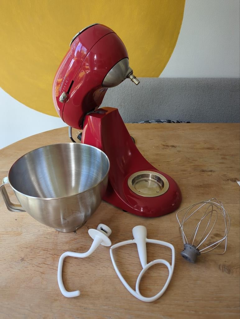 Kenwood Patissier KMX50 Keukenmachine Rood, Witgoed en Apparatuur, Keukenmixers, 4 liter of meer, Gebruikt, 3 snelheden of meer