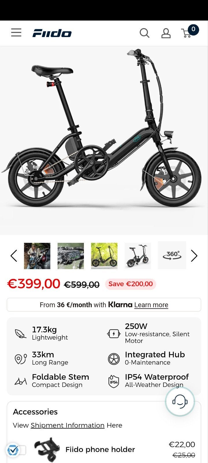 Fiido D3 Pro Mini Elektrische Fiets - Perfecte Staat, 59 cm of meer, Ophalen, Zo goed als nieuw, Overige merken