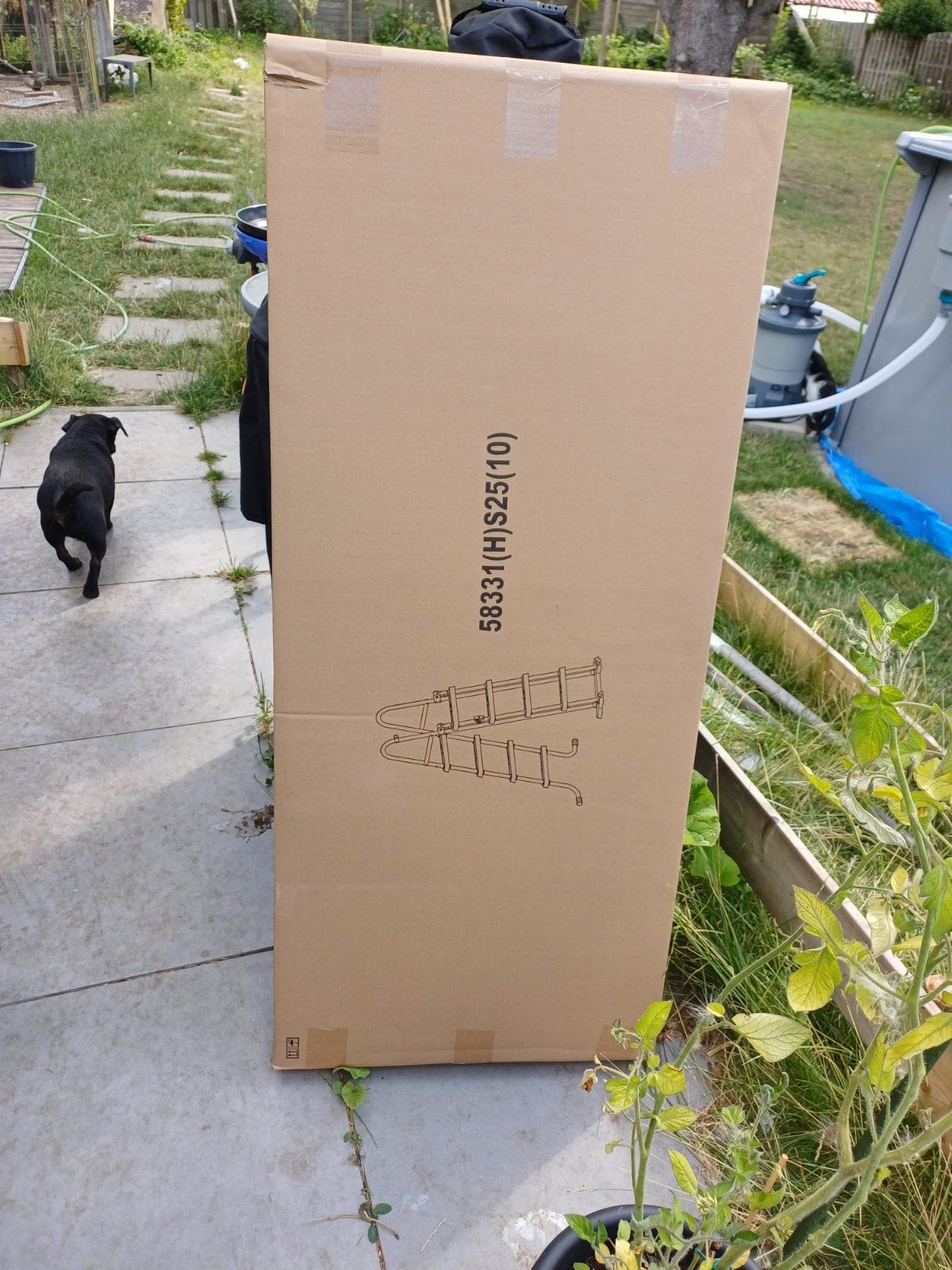 Nieuwe, stevige zwembadtrap in doos - Overbodig, Tuin en Terras, Ophalen, Nieuw, Ladder