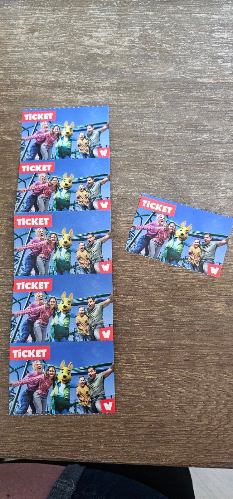 5 WALIBI TICKETS + PARKING, Drie personen of meer, Ticket of Toegangskaart