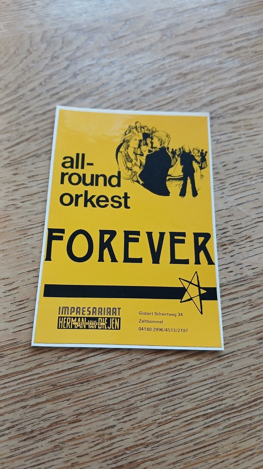 Sticker allround orkest FOREVER, Zaltbommel, H van Diejen, Ophalen of Verzenden, Zo goed als nieuw