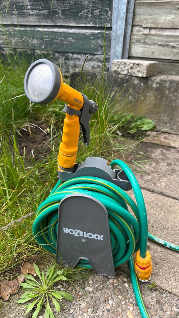 Hozelock Tuinslang met spuitpistool, circa 10 meter, Ophalen, Gebruikt, Tuinslang