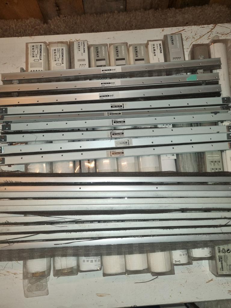 (Nieuwe!)IKEA paneelgordijnen met rails en toebehoren, Ophalen, 200 cm of meer, Nieuw, Grijs