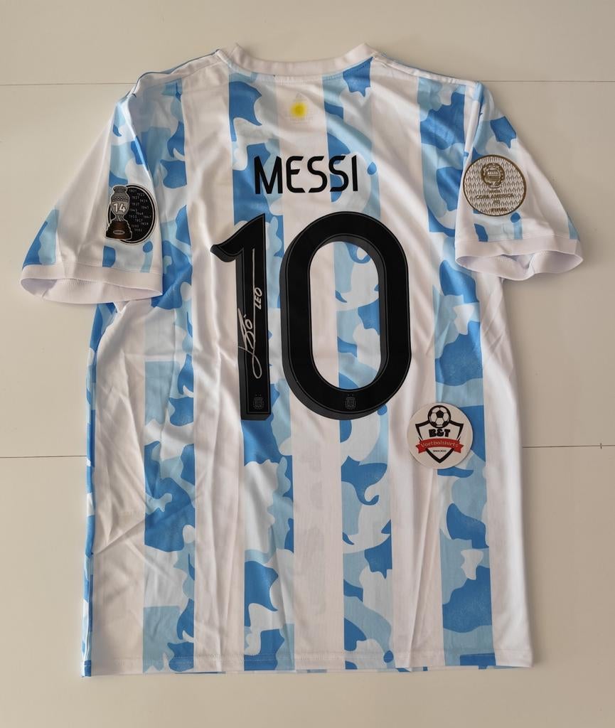 Gesigneerd Messi Argentinië thuisshirt, Buitenlandse clubs, Shirt, Verzenden, .