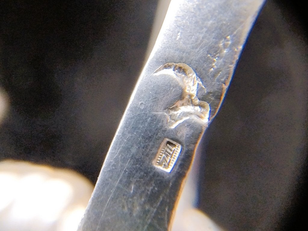 Zilveren miniatuur, man met kruiwagen, 17e eeuws, Verzenden, Zilver