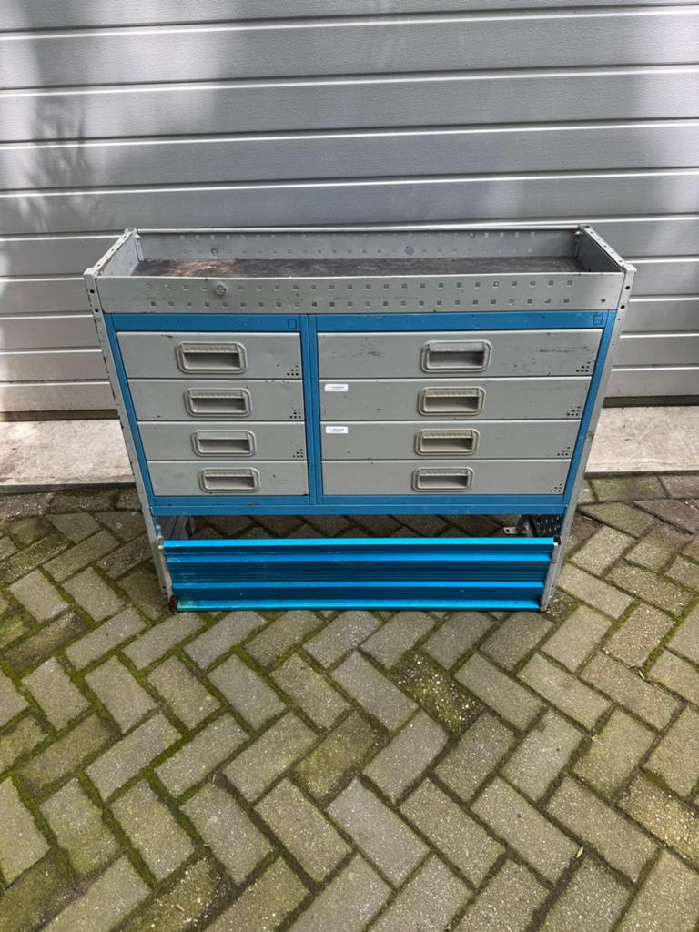 Metalen gereedschapskast met laden, Ophalen, Gebruikt