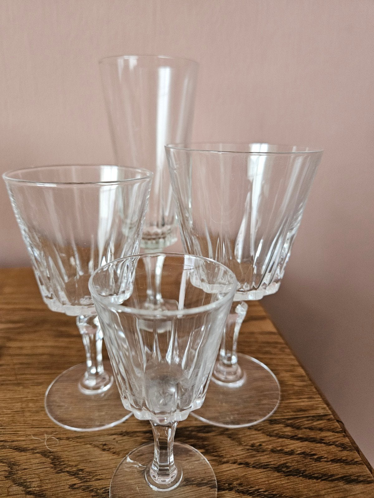 17 - delig glazen kristallen set, Antiek en Kunst, Antiek | Glas en Kristal, Ophalen