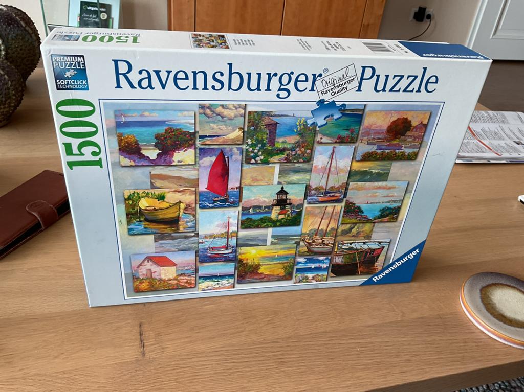 Ravensburger Legpuzzel 1500 Stukjes - Diverse Zeegezichten, Ophalen of Verzenden, Zo goed als nieuw