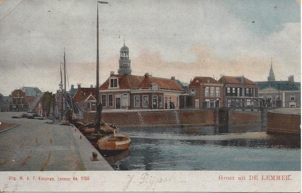 Lemmer (Frl.) Groet uit De Lemmer, Volk, gelopen 1904, Ophalen of Verzenden, Voor 1920, Gelopen, Friesland