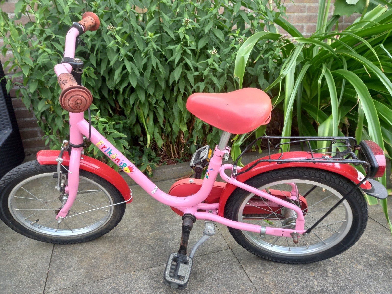 Roze kinderfietsje, Ophalen, Gebruikt, Minder dan 16 inch