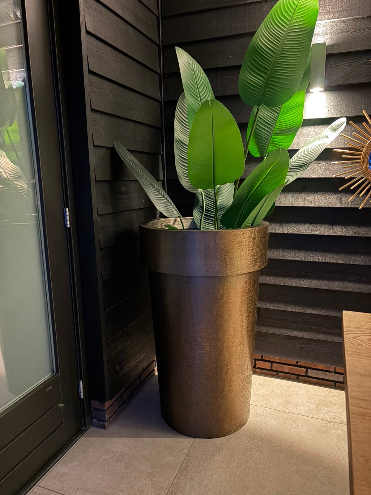 Grote bloempot + kunstplant, Ophalen, Halfschaduw, Minder dan 100 cm