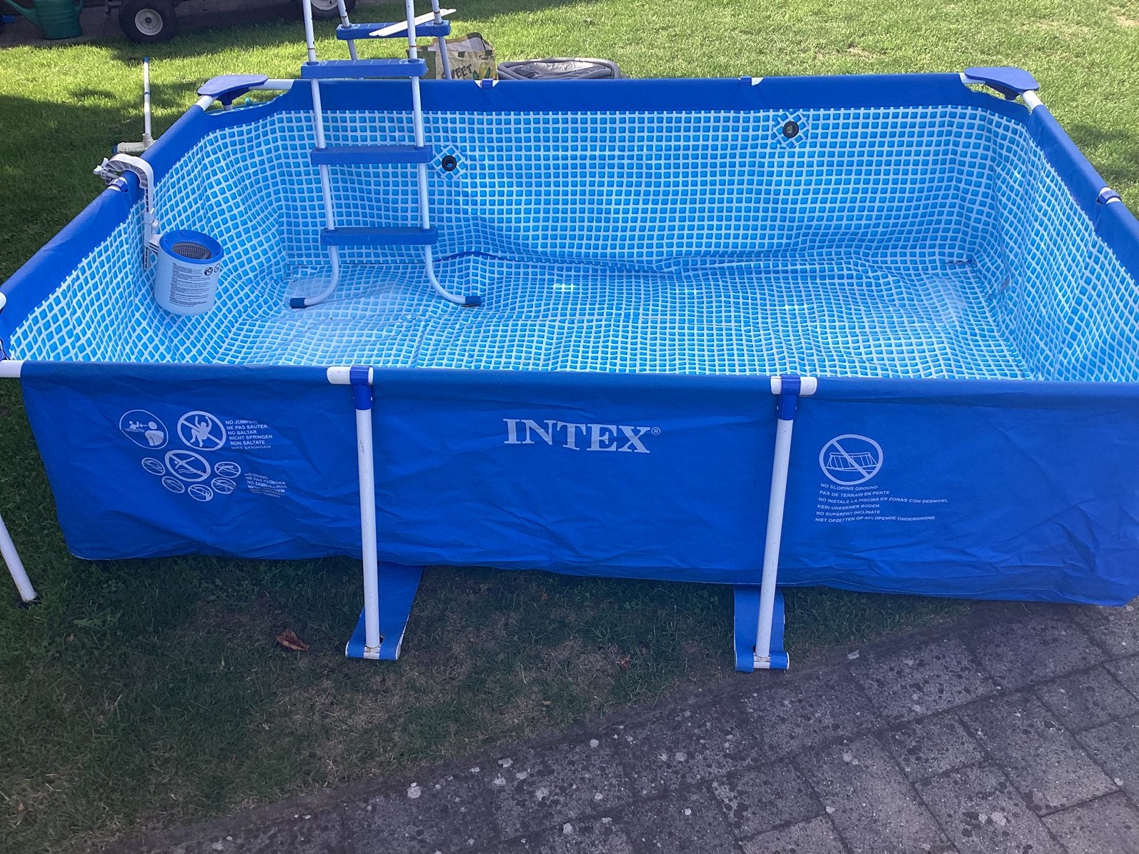 Zwembad intex, Tuin en Terras, Zwembaden, Ophalen, Minder dan 80 cm, 300 cm of meer, Zo goed als nieuw