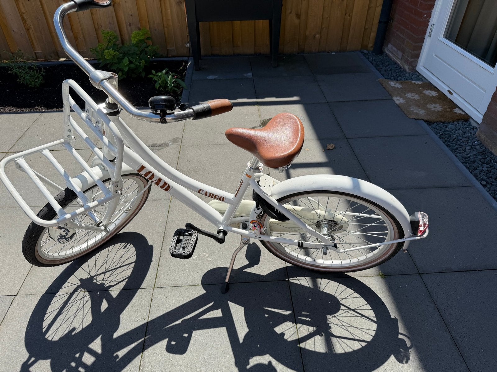 Witte Load Cargo meisjesfiets, 20 inch, Fietsen en Brommers, Fietsen | Kinderfietsjes, Ophalen, Gebruikt, 20 inch of meer
