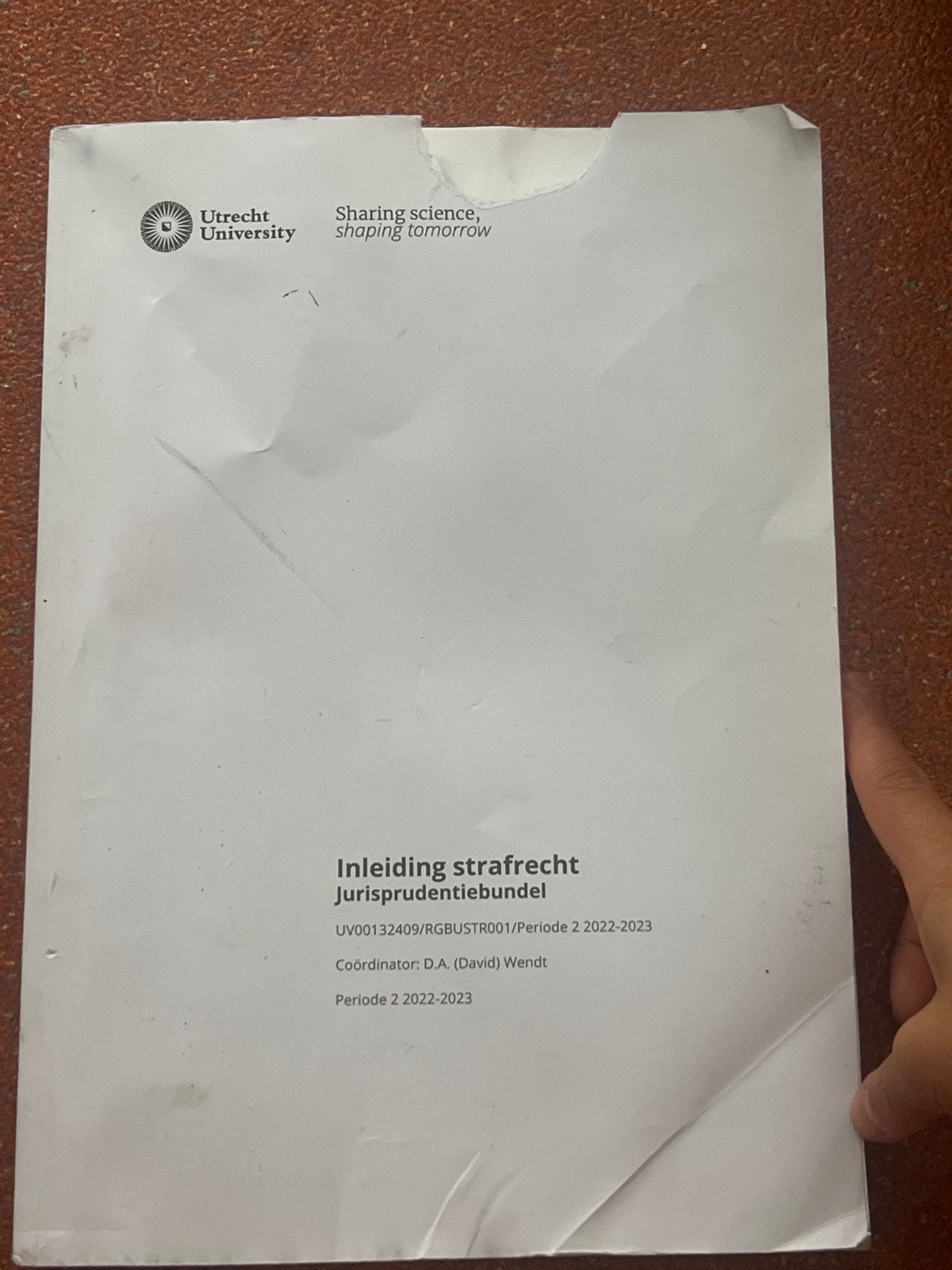 Inleiding Strafrecht Jurisprudentiebundel Utrecht Uni, Boeken, Ophalen of Verzenden, Gamma, Gelezen, WO