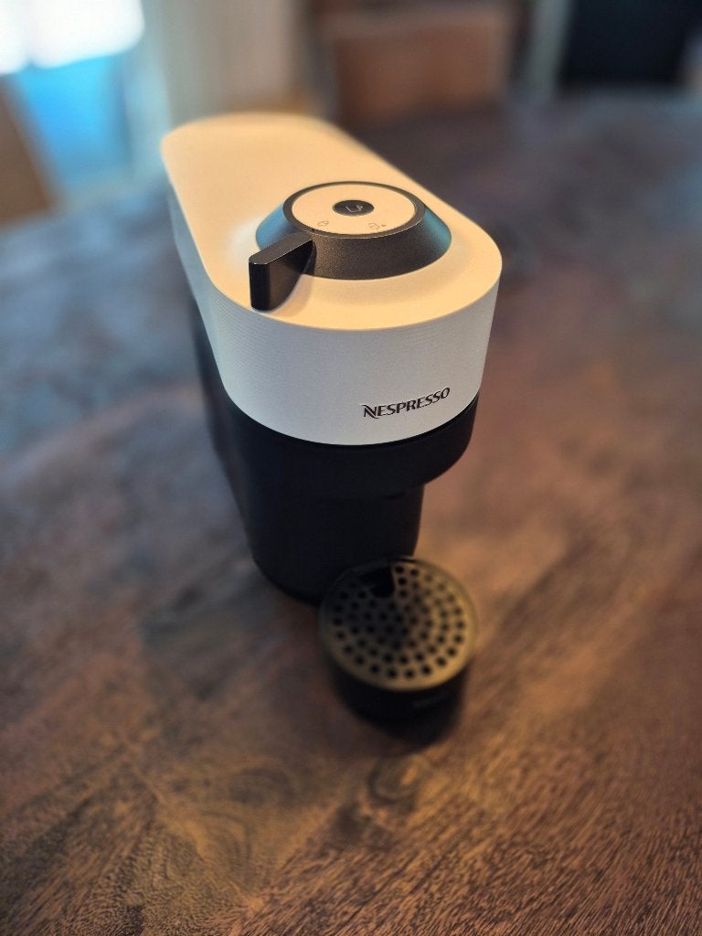 Krups Nespresso XN920 wit zeer goede staat, Espresso apparaat, Ophalen of Verzenden, Zo goed als nieuw, Koffiepads en cups