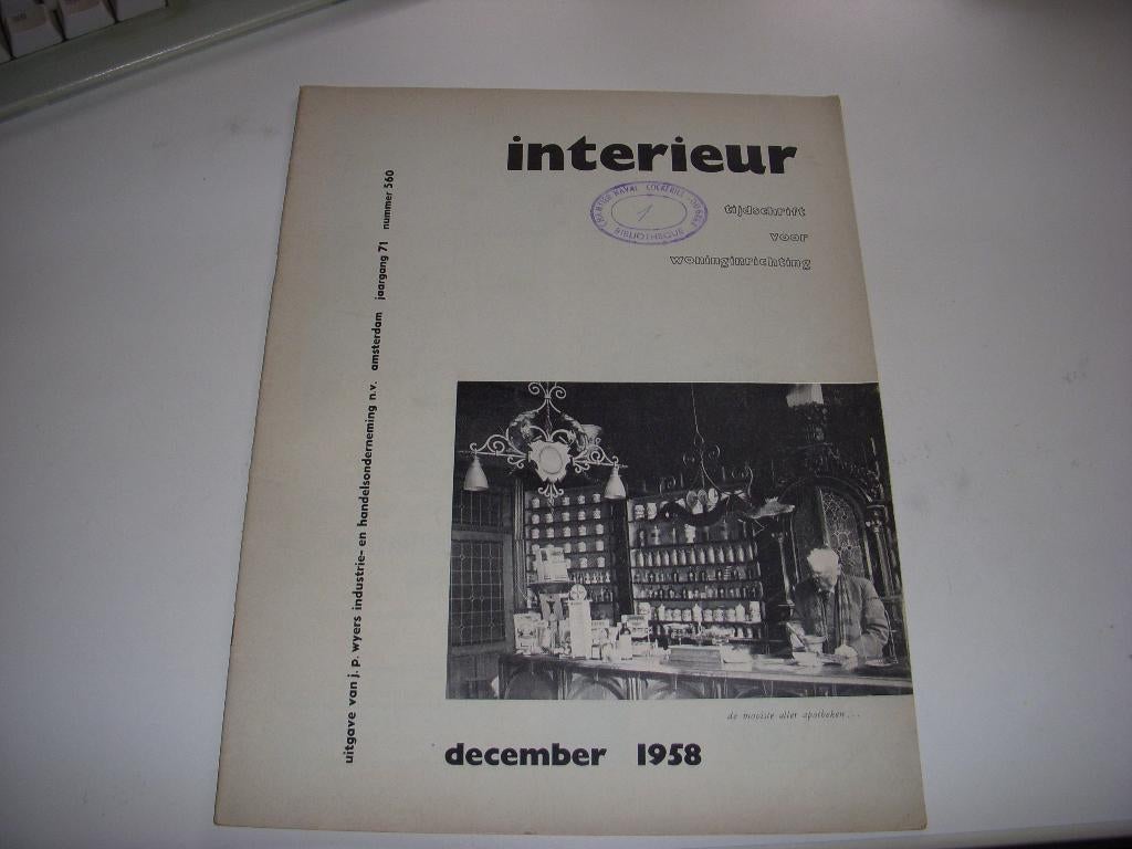 Tijdschrift Interieur december 1958, Linoleum Krommenie, Boeken, Tijdschriften en Kranten, Gelezen, Overige typen, Ophalen of Verzenden