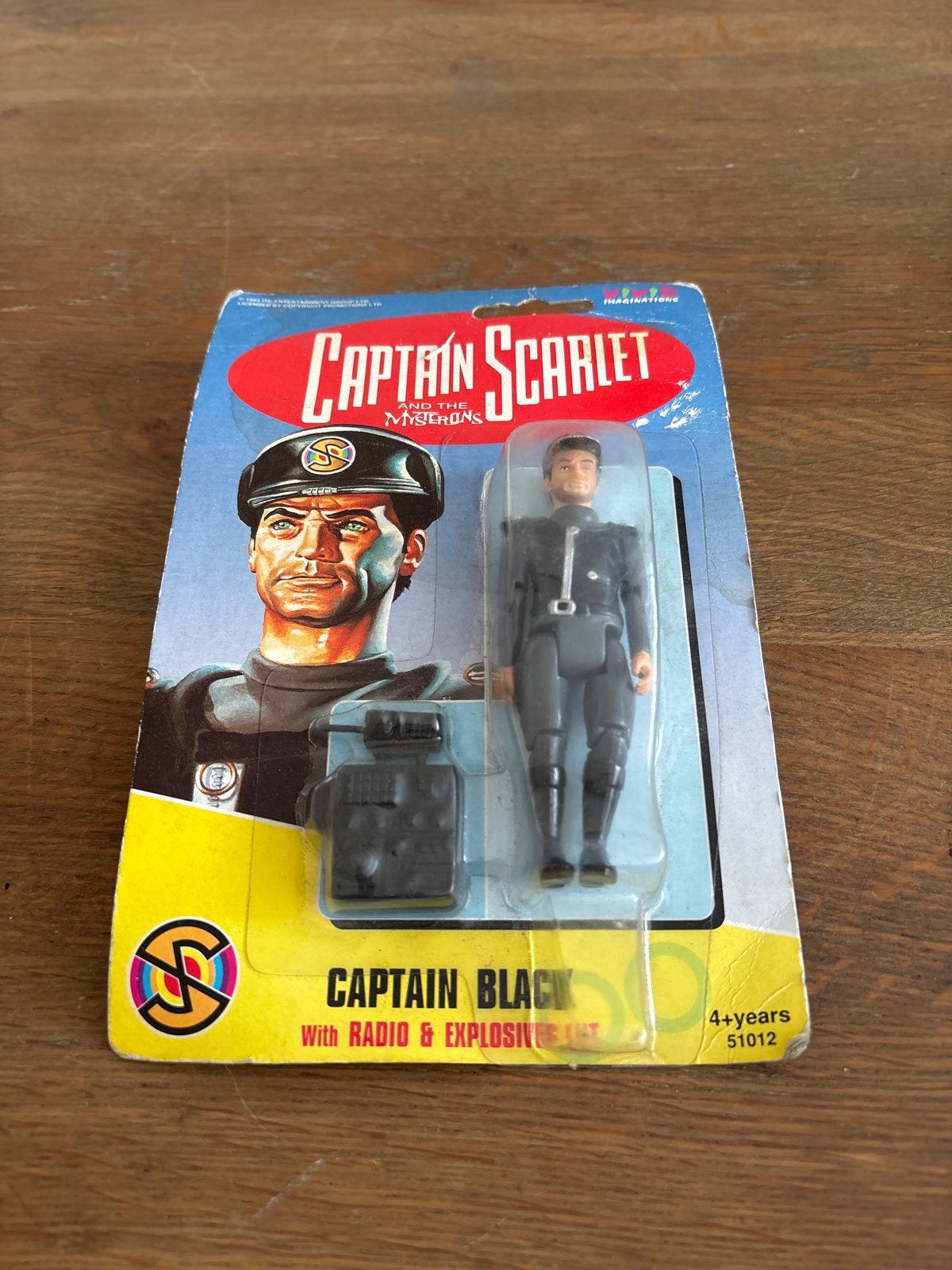 Captain Scarlet Captain Black actiefiguur (Vivid Imagination, Ophalen of Verzenden, Nieuw