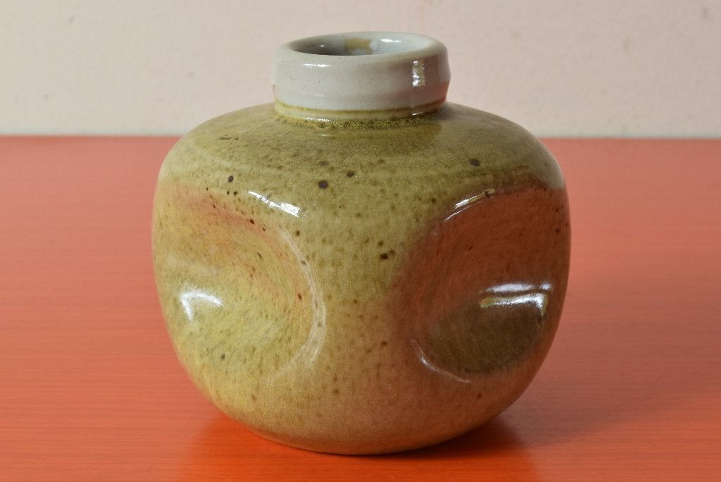 Retro vintage Zaalberg vaas met deuken / blokvaas, Antiek en Kunst, Ophalen of Verzenden