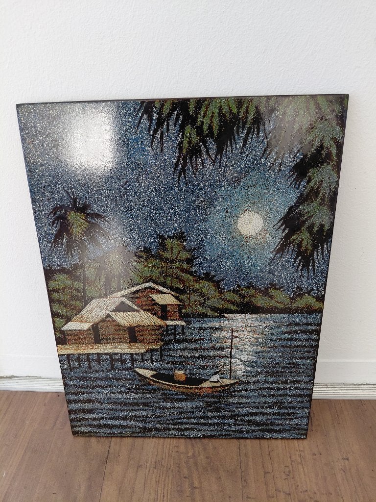 Vietnamees kunstwerk eierschalen, Minder dan 50 cm, Oorspronkelijke maker, Ophalen of Verzenden, Zo goed als nieuw