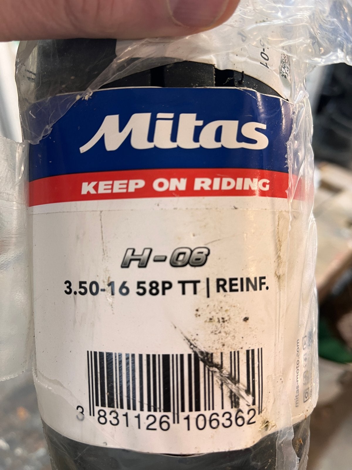 Mitas H-08 3.50-16 58P TT REINF motorband, Ophalen of Verzenden, Nieuw