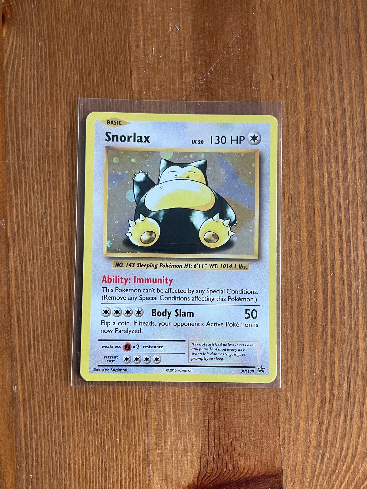 Snorlax holo 179 XY Promo - Played, Ophalen of Verzenden, Gebruikt, Losse kaart, Foil