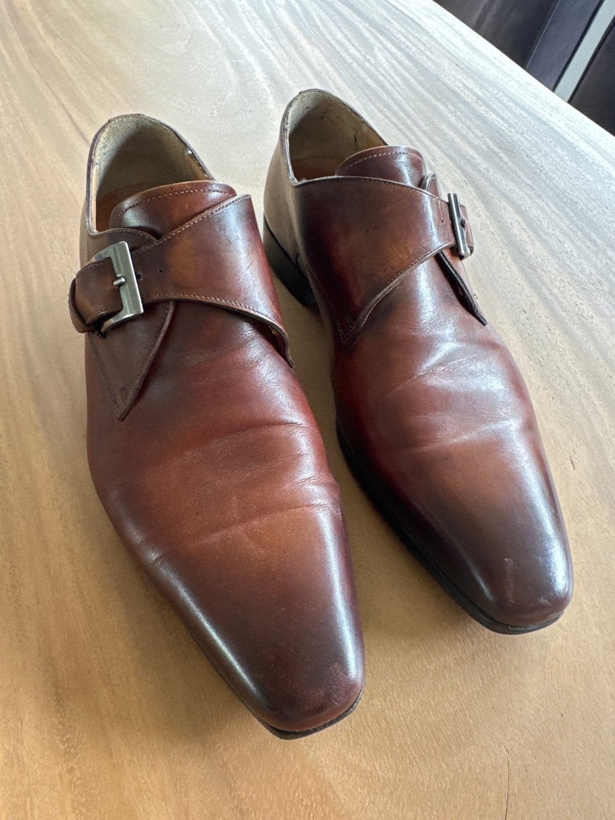 Hoge kwaliteit kalsleer gespschoenen, maat 45, Kleding | Heren, Schoenen, Ophalen of Verzenden, Gedragen, Bruin, Gespschoenen