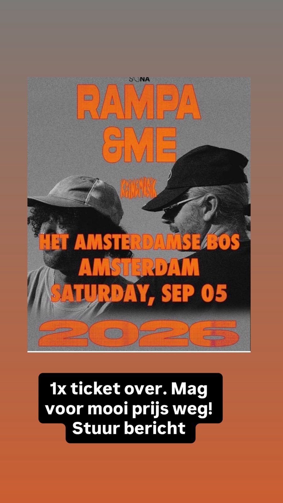 Keine musik ticket 2x, Eén persoon