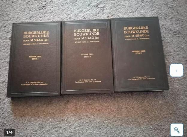 Burgerlijke Bouwkunde - M. Sirag (3 delen), Boeken, Techniek, Gelezen, Bouwkunde, Ophalen of Verzenden