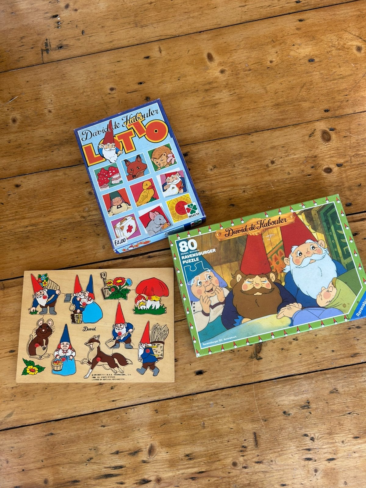 David de Kabouter puzzles en lotto, Ophalen of Verzenden, 10 tot 50 stukjes, Gebruikt