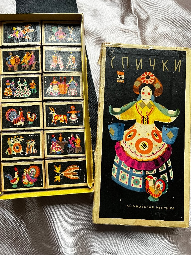 Spicki, Russische luciferdoosjes, vintage, collectors item, Verzamelen, Rookartikelen, Aanstekers en Luciferdoosjes, Ophalen of Verzenden