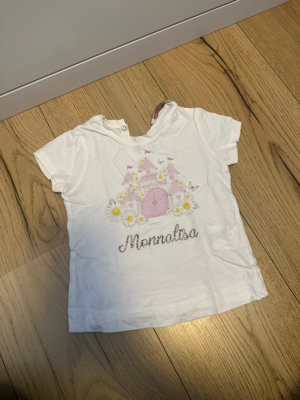 Monnalisa shirtje, Ophalen of Verzenden, Zo goed als nieuw, Maat 34 (XS) of kleiner, Korte mouw