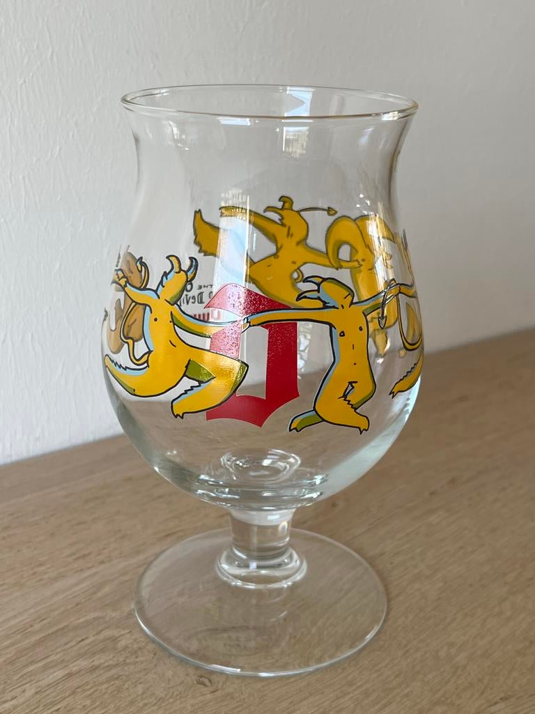 Duvel 'The 6 Hop Devils' Bierglas - Zeldzaam verzamelobject, Verzamelen, Biermerken, Ophalen of Verzenden, Duvel