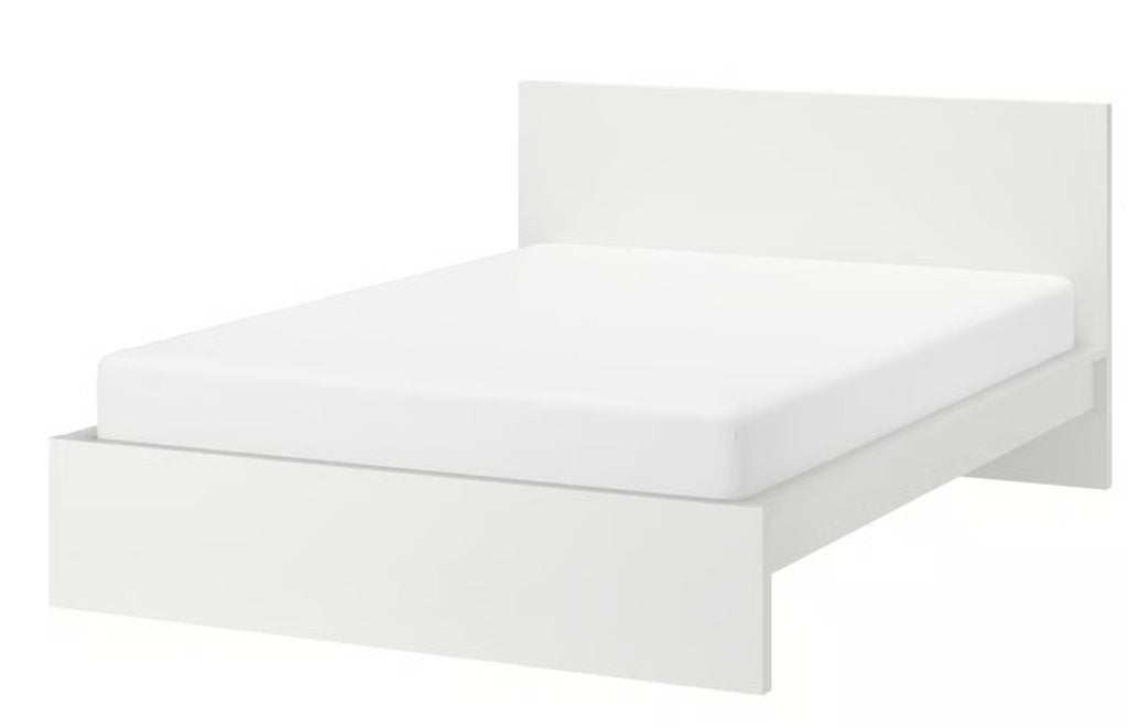 2 persoons bed IKEA MALM wit | ca 2 x 2 m, Ophalen, Wit, Tweepersoons, Zo goed als nieuw