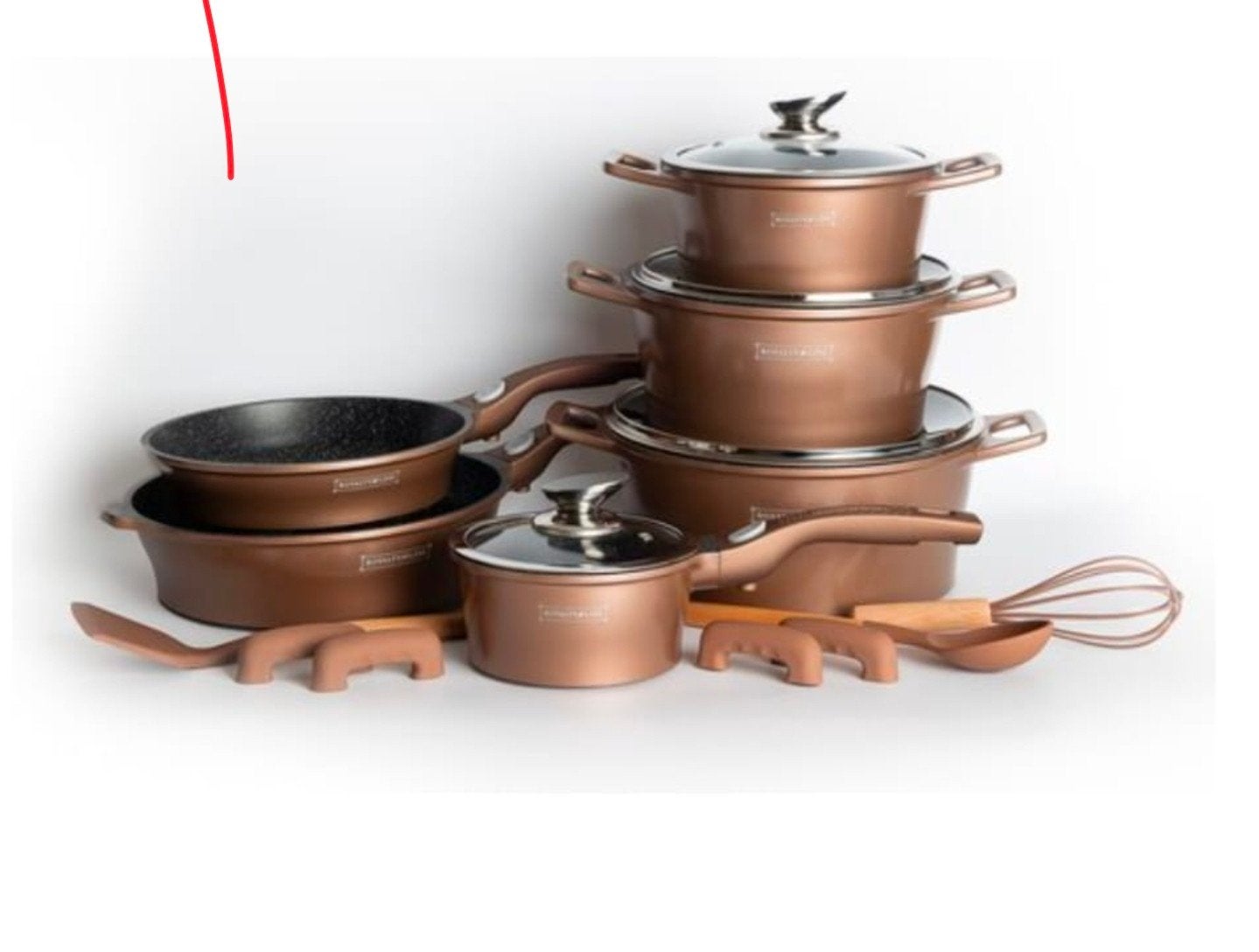 pannenset royalty line rosė kleur., Ophalen, Pannenset, Zo goed als nieuw, Rvs