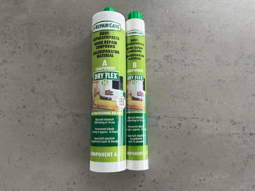 Repair Care Dry Flex 16 Houtreparatiepasta A+B (09/2026), Minder dan 4 cm, Overige materialen, Ophalen of Verzenden, Zo goed als nieuw