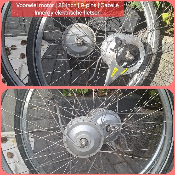 Foto 3 van VOORWIEL MOTOR VOOR  GAZALLE/ SPARTA/ GIANT/ KOGA//BATAVOUS