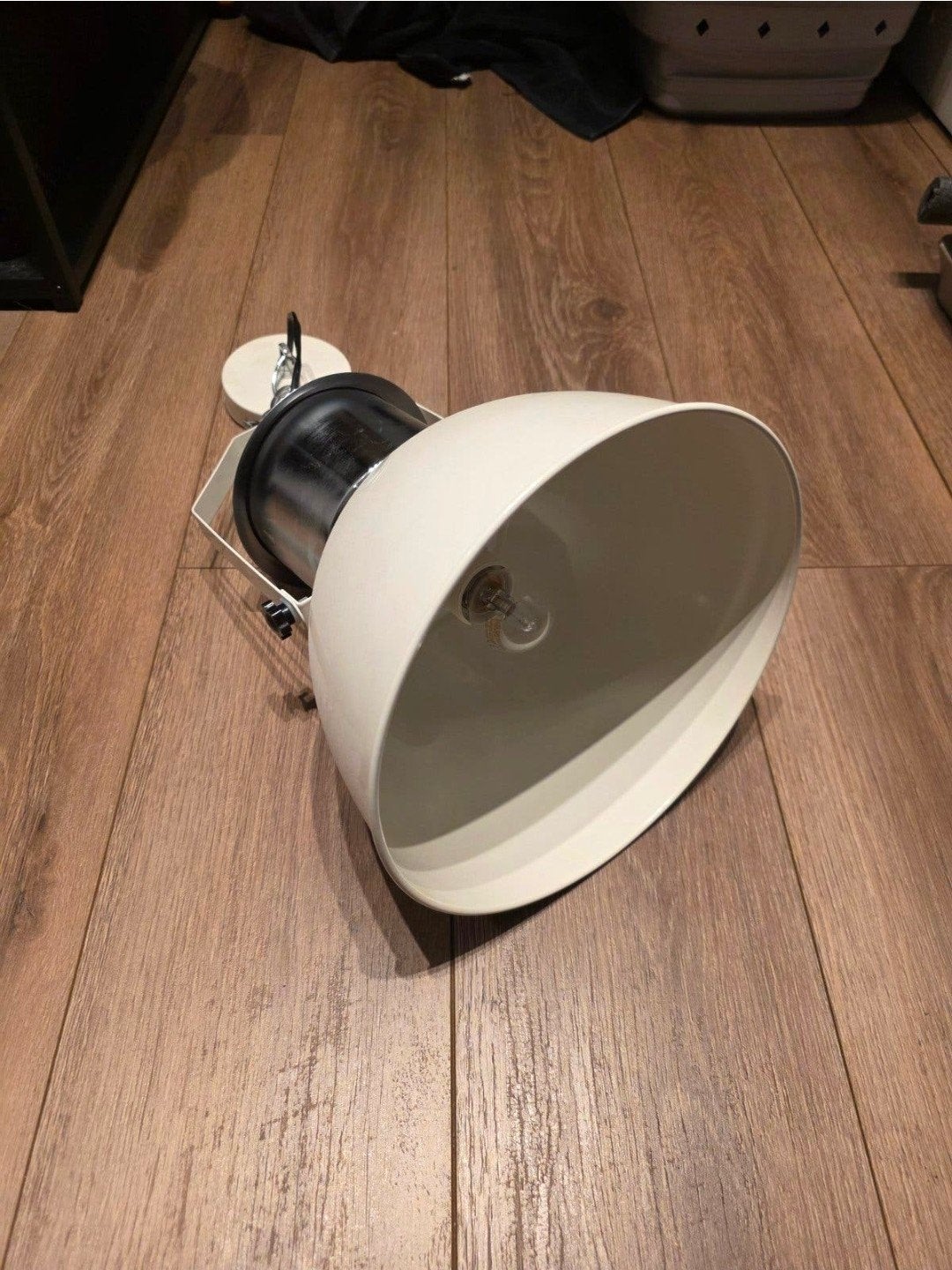 Nette witte industriële hanglamp, Ophalen, Metaal, Industrieel, E27 (groot)