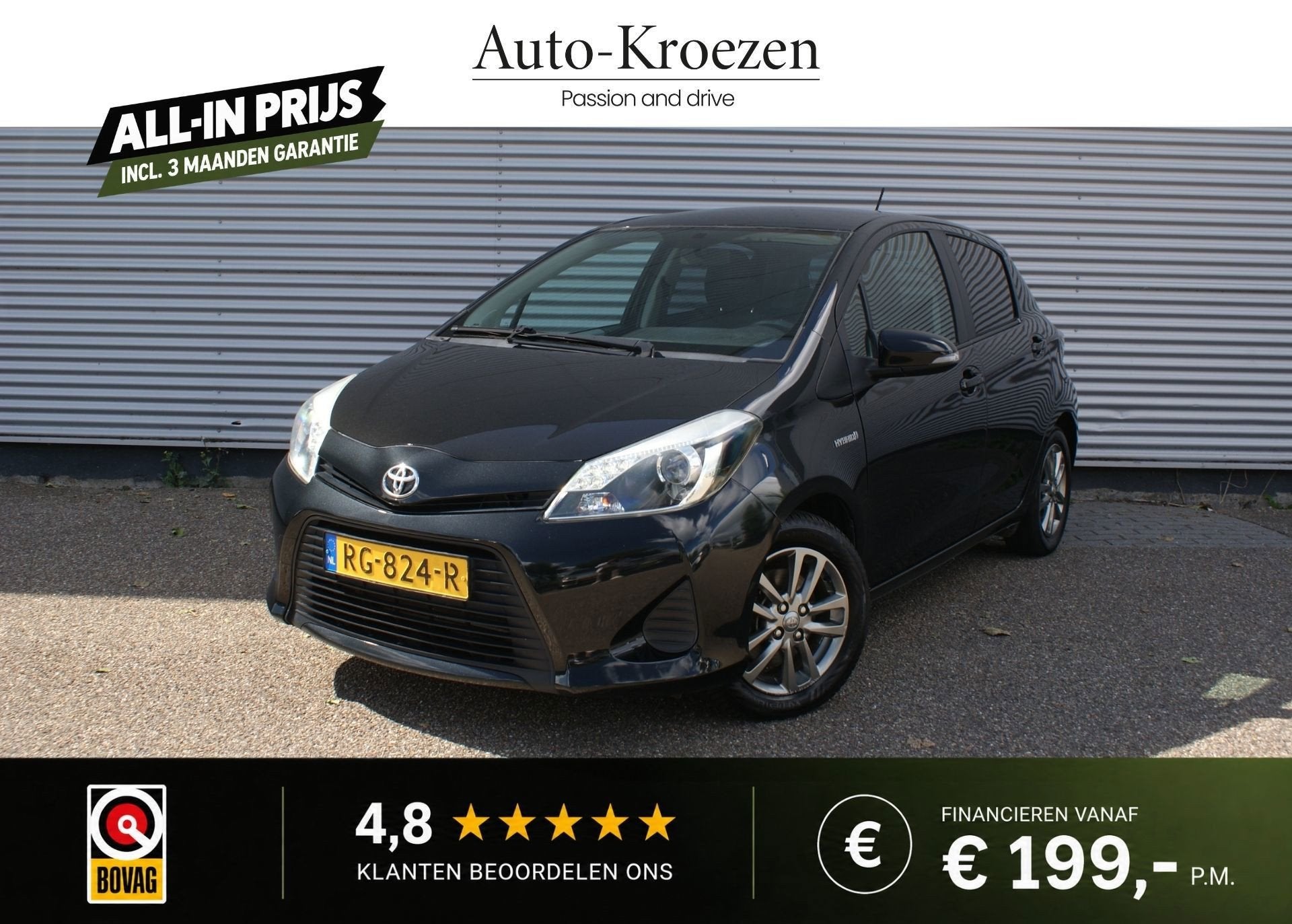 Toyota Yaris 1.5 Full Hybrid Aspiration | Navigatie | Camera, Euro 5, Gebruikt, Zwart, 4 cilinders
