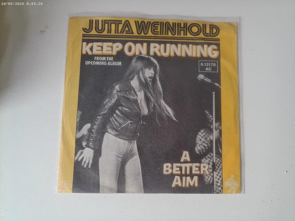 Jutta Weinhold - Keep on running, Gebruikt, Fotohoes, 7 inch, Single