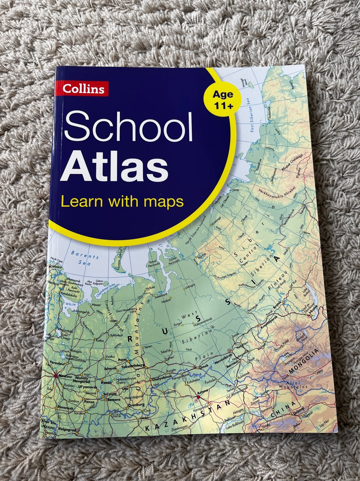 Collins School Atlas - Leer met kaarten (Leeftijd 11+), Overige atlassen, 2000 tot heden, Ophalen of Verzenden, Zo goed als nieuw