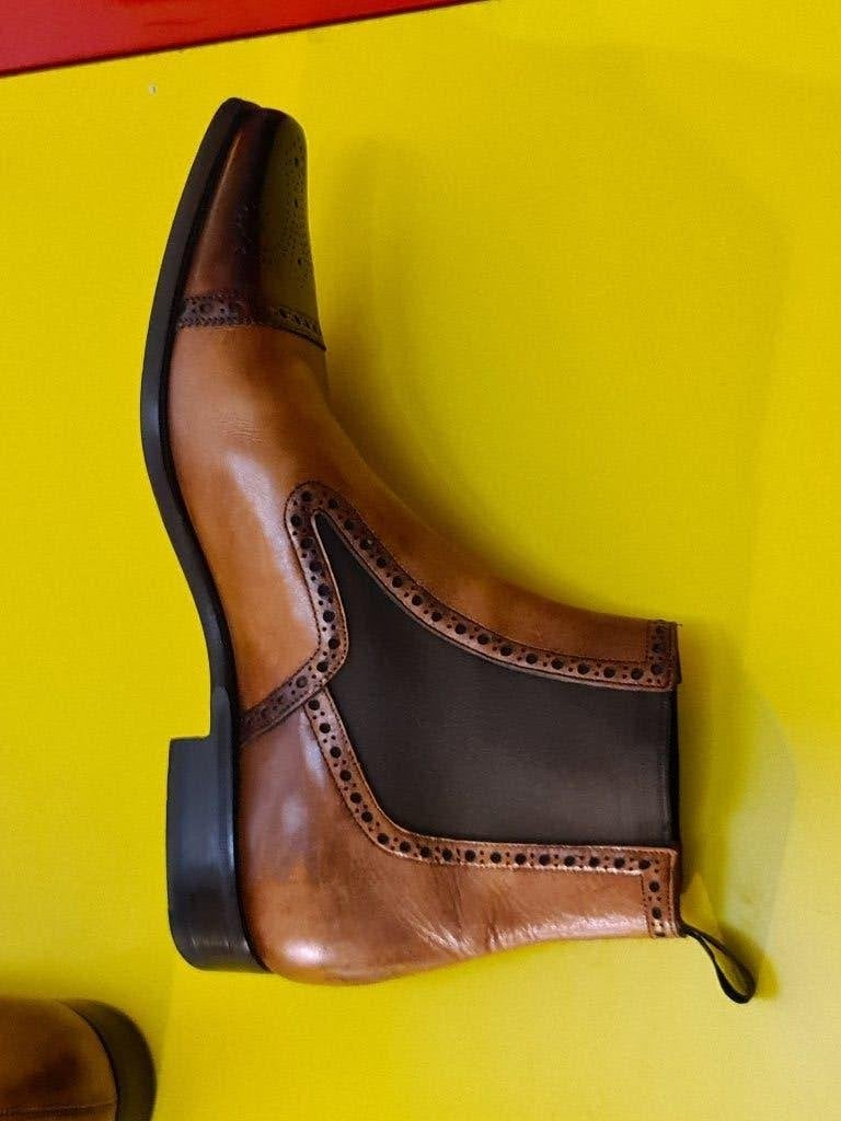 Stevige Santoni laarzen met Cognac kleur maat 41, Ophalen, Bruin, Boots, Zo goed als nieuw