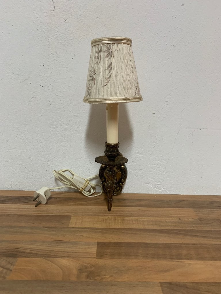 Wandlampje | messing | vintage, ;, Gebruikt, ;, ;