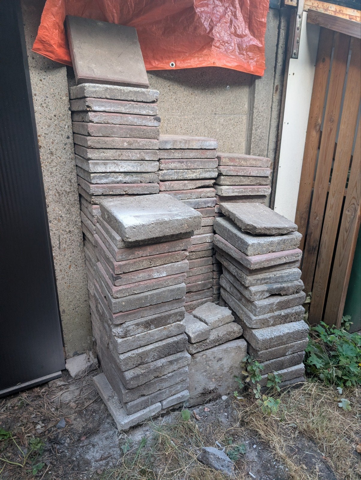 Gebruikte terrastegels (30x30), Ophalen, Gebruikt, 10 m² of meer, Beton