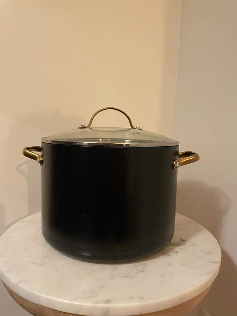 Greenpan soeppan met glazen deksel, Ophalen, Zo goed als nieuw, Overige materialen, Kookpan of Snelkookpan