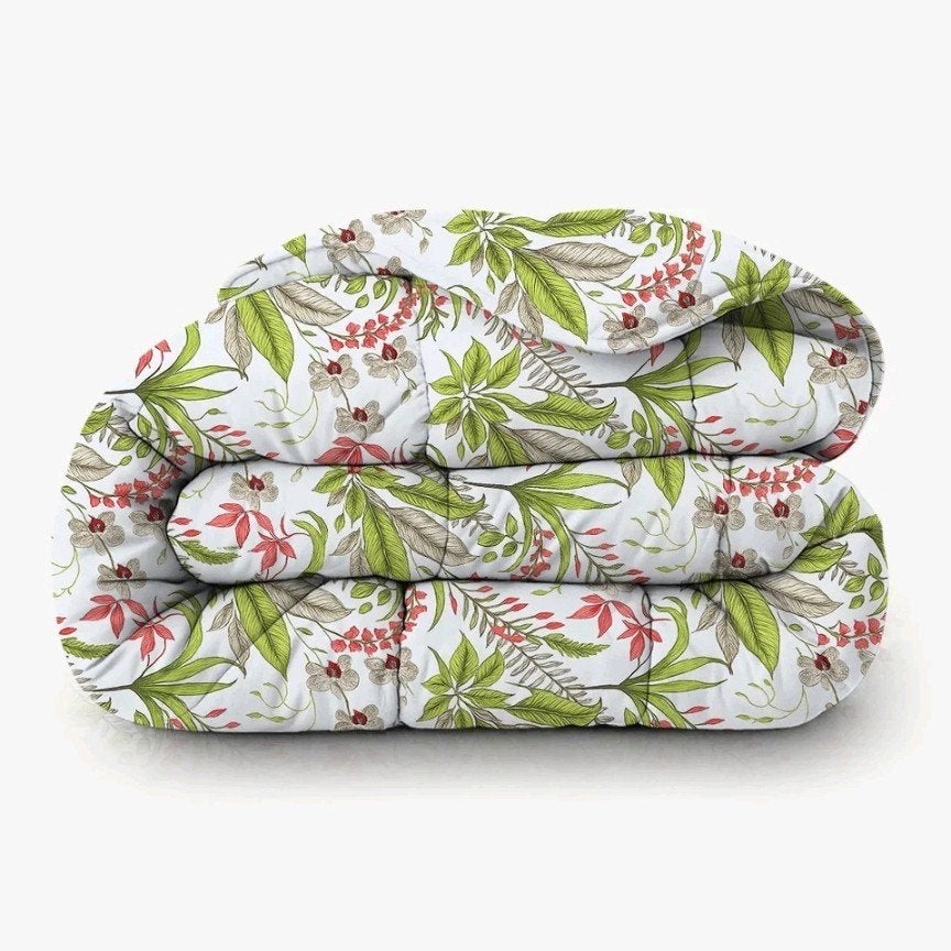 Happybed Dekbed Botanic Bliss 140x200, Eenpersoons, Meerkleurig, Happybed, Nieuw