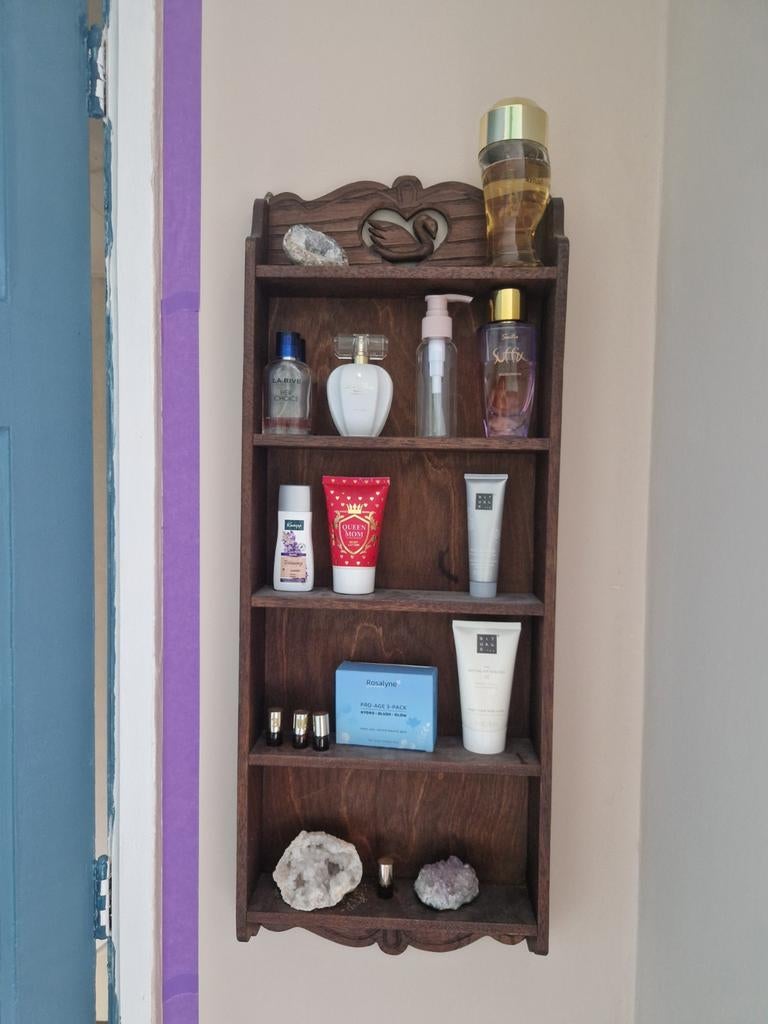 Vintage rekje, Met plank(en), Minder dan 50 cm, 100 tot 150 cm, Ophalen of Verzenden