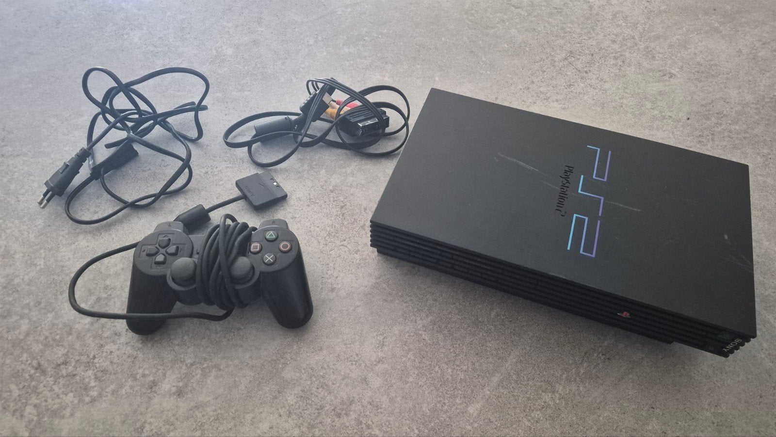 Sony PlayStation 2 (PS2) with a memory card, Gebruikt, Ophalen of Verzenden, Met geheugenkaart, Met 1 controller