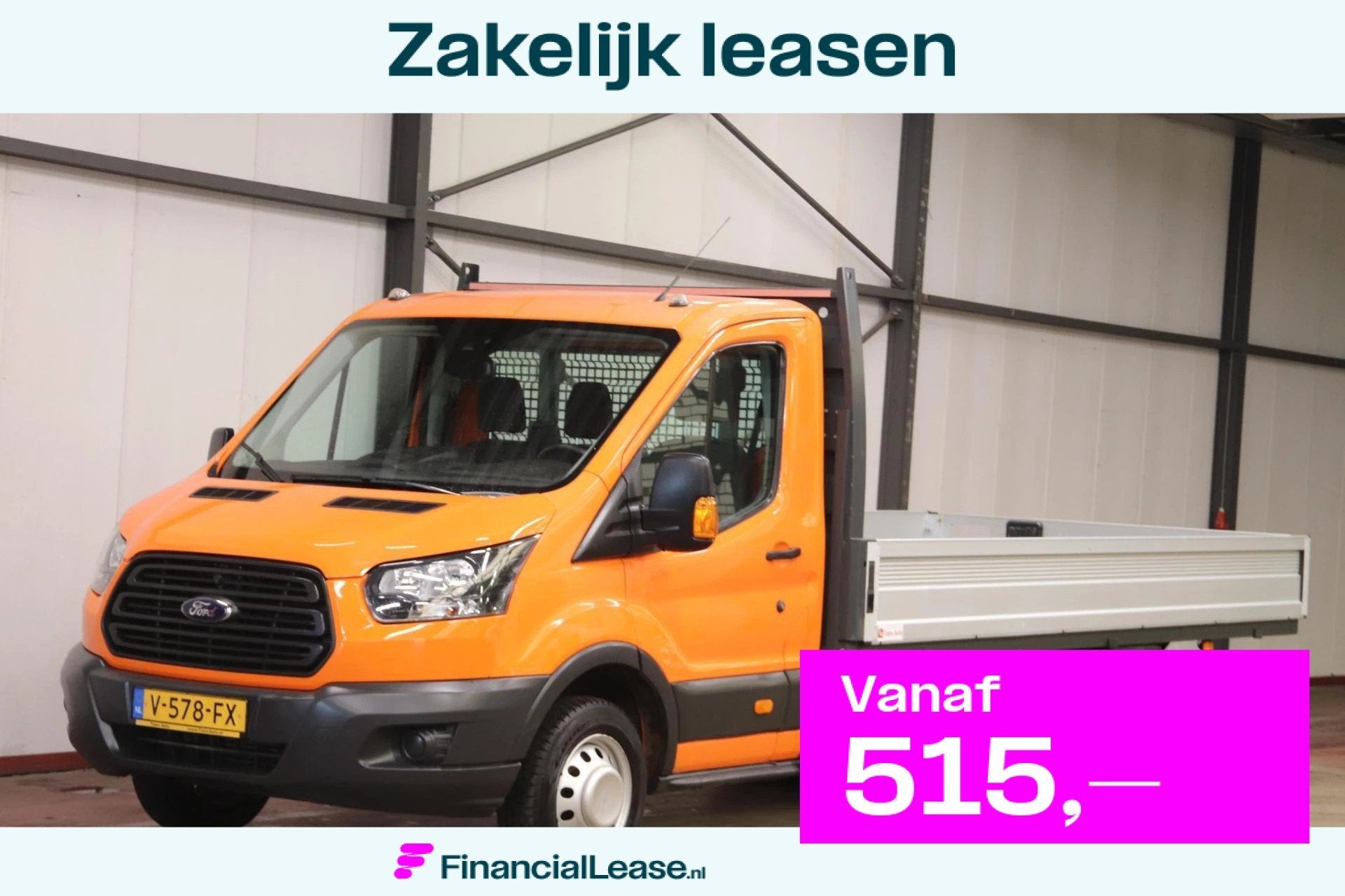 Ford Transit OPEN LAADBAK DUBBELLUCHT Ford Transit met nieuw, Stof, Euro 6, 2800 kg, Bedrijf