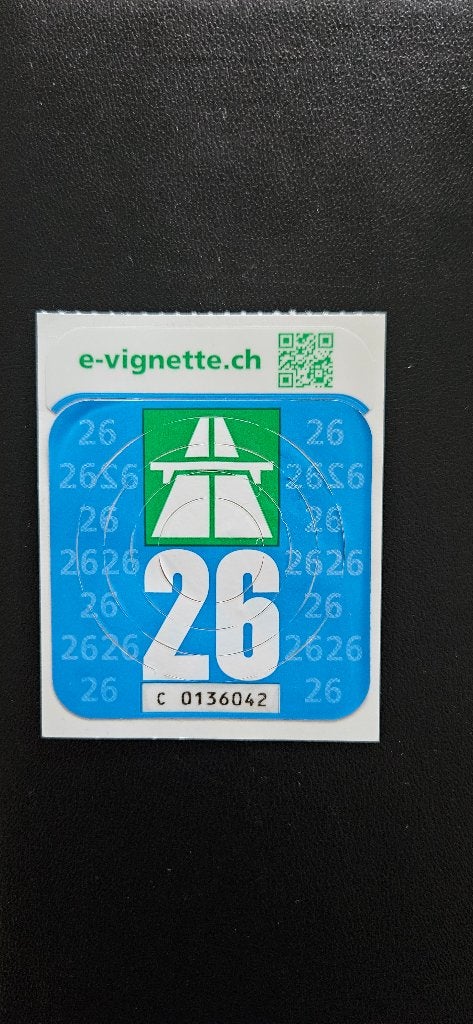 Vignet Zwitserland met bon, Ophalen of Verzenden