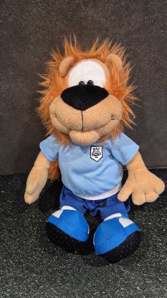 Loeki de Leeuw knuffel Voetbal Blauw nr. 5, 32cm. 5A13, Tweedehands verkoop, Tweedehands verkoop, Gebruikt, Overige typen